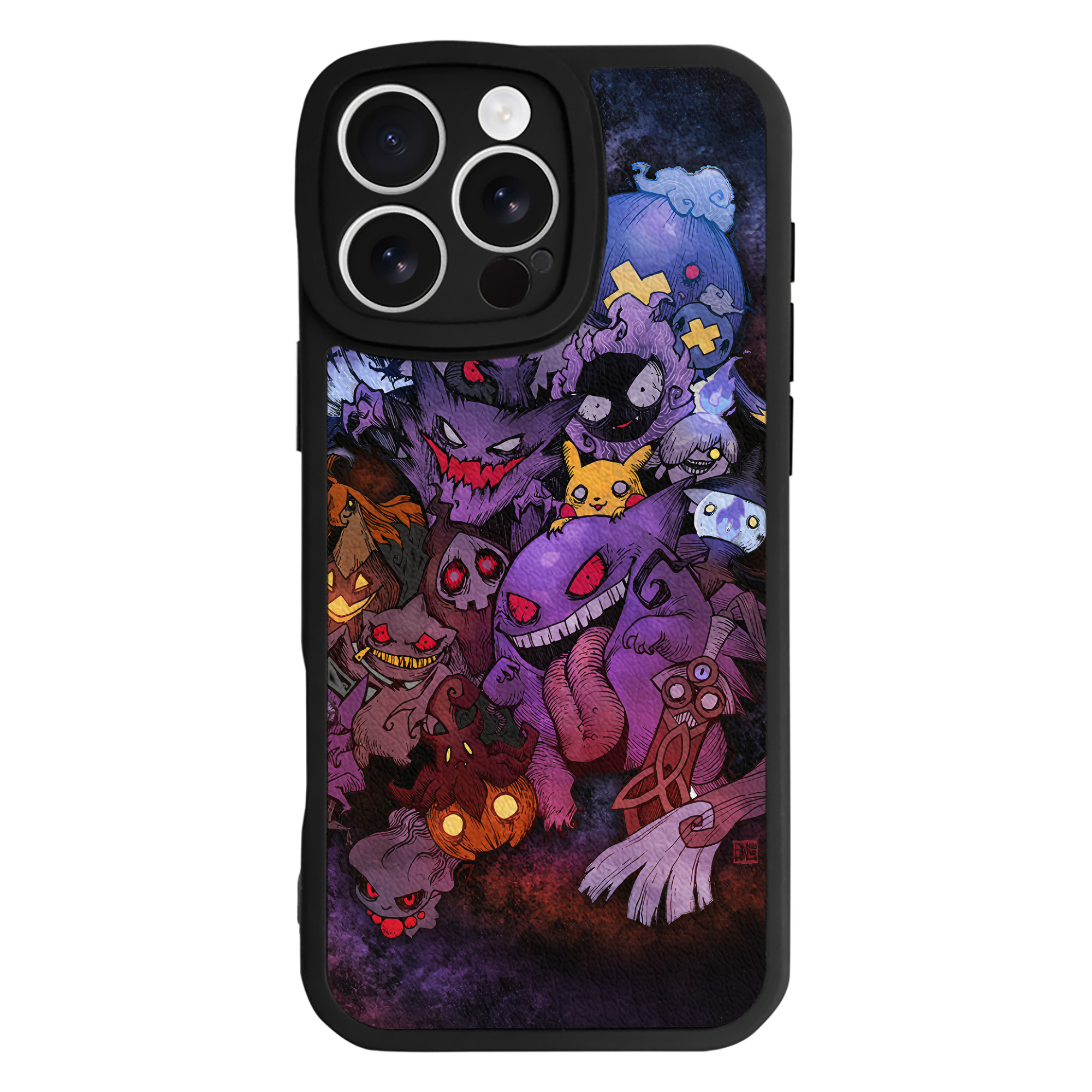 （画像用） ポケットモンスター Pokémon 【iPhone 16シリーズ対応】シリコンスマホケース（レザー調） 材質：シリコン